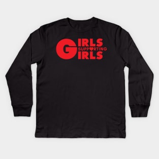 GIRLS SUPPORTING GIRLS Kids Long Sleeve T-Shirt